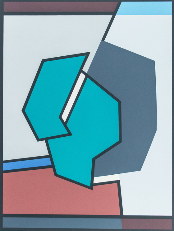 Image 1 of 2x Godfried Lamers 'Composition' screen prints