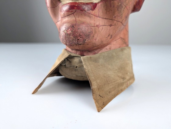 Image 1 of Antica testa in legno pubblicitaria di Dean Martin, anni '50