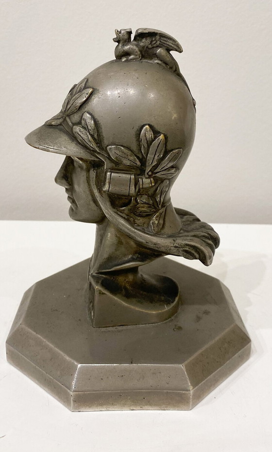 Image 1 of Minerva Mascot In Metal After Pierre De Soete, Base Added, 1930, Belgium