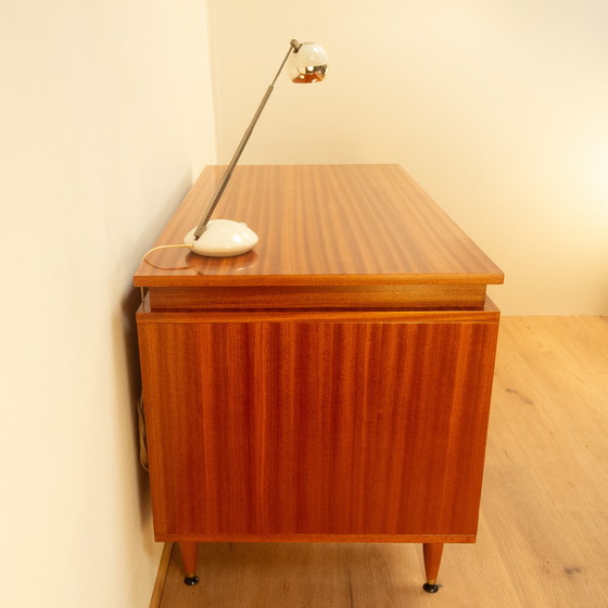 Image 1 of desk by sicame, tropical wood, 1960s