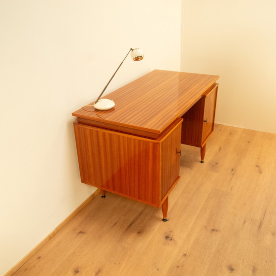 Image 1 of desk by sicame, tropical wood, 1960s