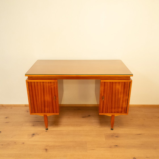 Image 1 of desk by sicame, tropical wood, 1960s