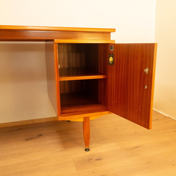 Image 1 of desk by sicame, tropical wood, 1960s