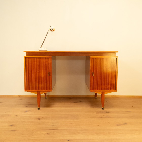 Image 1 of desk by sicame, tropical wood, 1960s