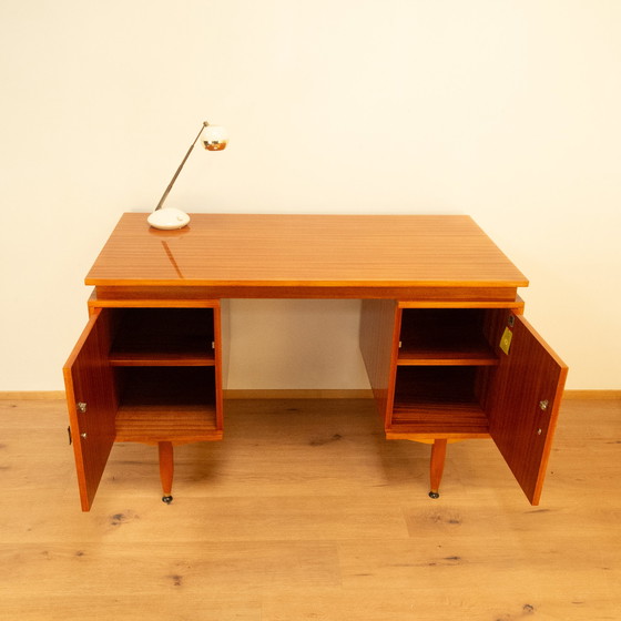 Image 1 of desk by sicame, tropical wood, 1960s