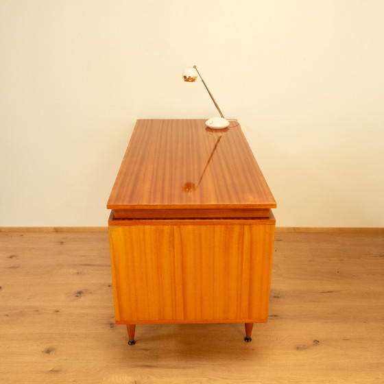 Image 1 of desk by sicame, tropical wood, 1960s