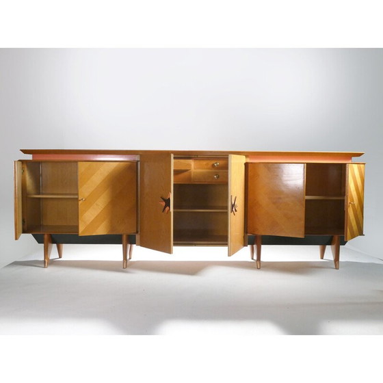 Image 1 of Vintage cherry wood sideboard, France 1950