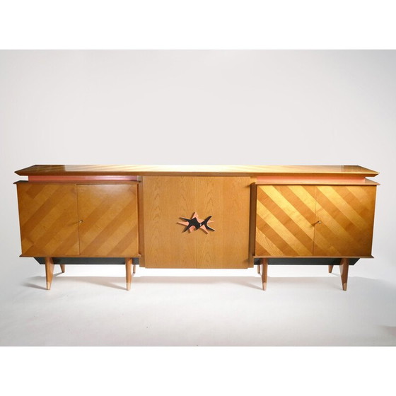 Image 1 of Vintage cherry wood sideboard, France 1950