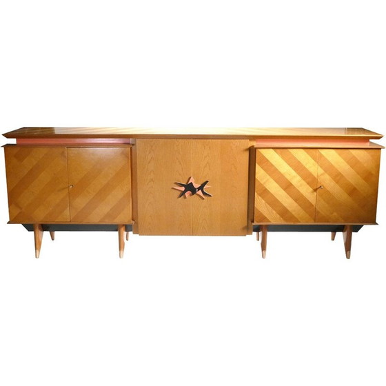Image 1 of Vintage cherry wood sideboard, France 1950
