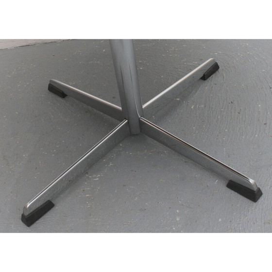 Image 1 of Vintage coffee table with walnut and chrome veneer, 1960