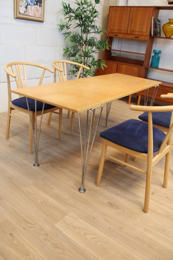 Image 1 of Table vintage rectangle bois Piet HEIN de Mathson DK