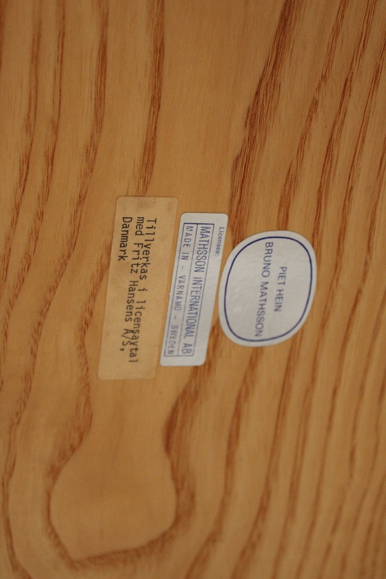 Image 1 of Table vintage rectangle bois Piet HEIN de Mathson DK