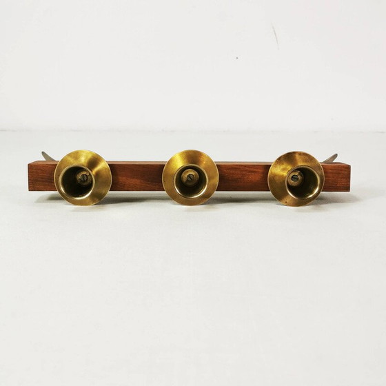 Image 1 of Modernist vintage teak candlestick, Germany 1960s