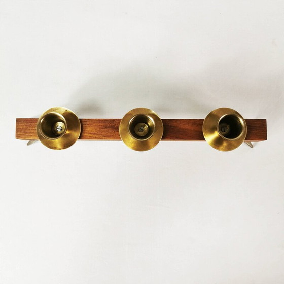 Image 1 of Modernist vintage teak candlestick, Germany 1960s