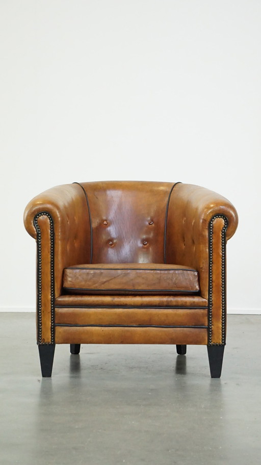 Sheep leather club chair