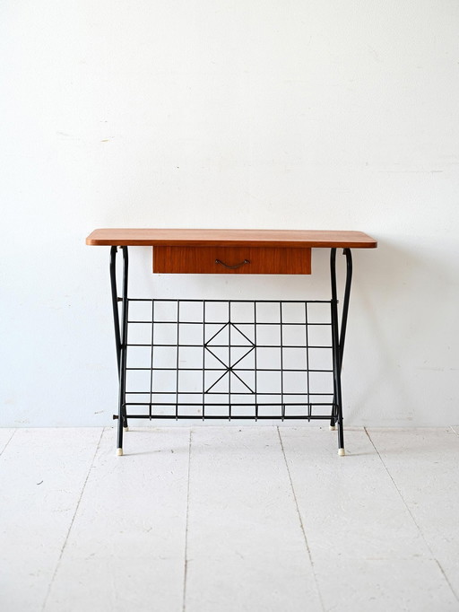 1960S Nightstand With Metal Legs