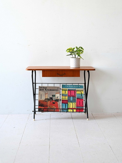 1960S Nightstand With Metal Legs