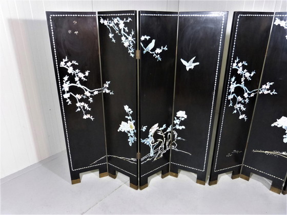 Image 1 of Midcentury Chinese lacquer room dividers