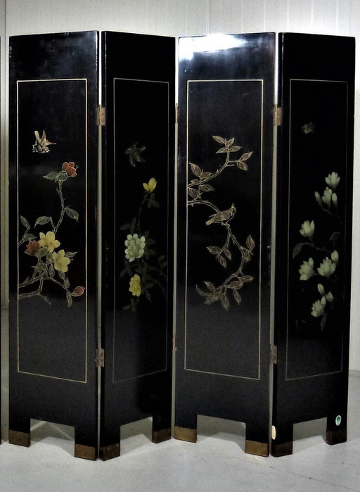 Midcentury Chinese lacquer room dividers