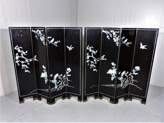 Image 1 of Midcentury Chinese lacquer room dividers