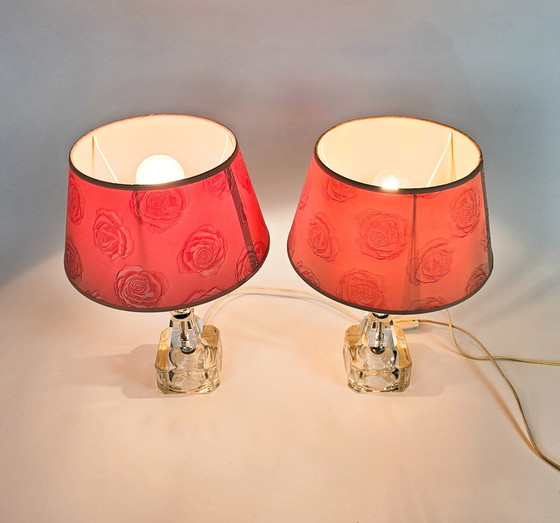 Image 1 of Hollywood Regency - Imported - Hand Cut Lead Crystal - Table lamps (2) - 1960's