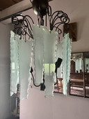 Fontana Arte Forsted Glass Chandelier