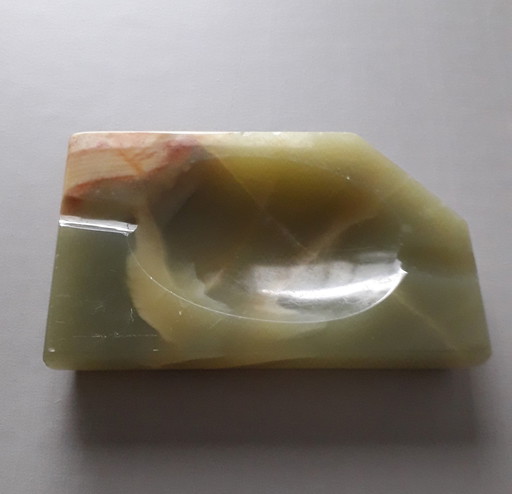 Vinxtage ashtray marble green onyx