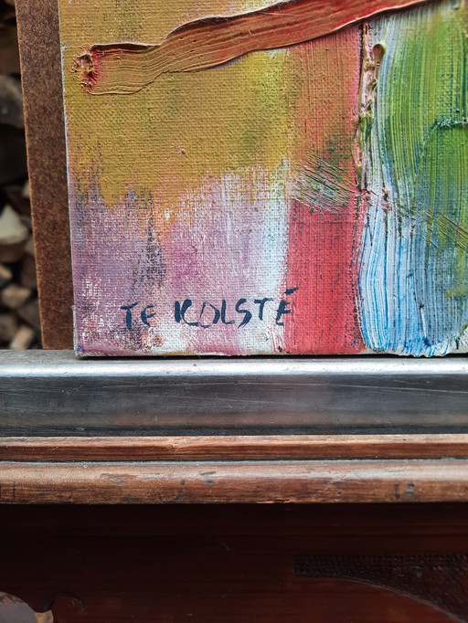 Kees te Kolsté - abstract oil on canvas