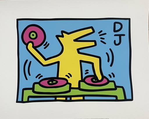 Keith Haring (1958-1990), Untitled Dj 1983, Cooyright Keith Haring Foundation, Licensed By Artestar Ny, Printed In U.K 