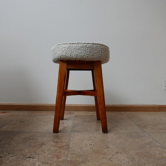 Image 1 of Pair of vintage X-base stools, England 1950