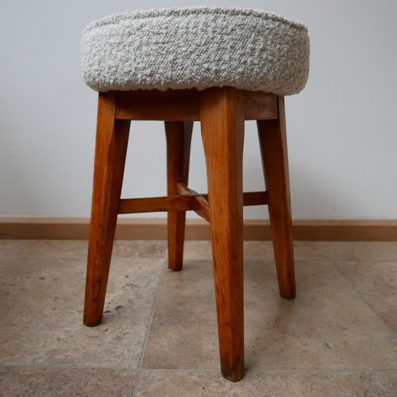 Image 1 of Pair of vintage X-base stools, England 1950