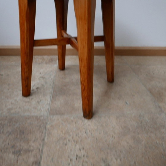 Image 1 of Pair of vintage X-base stools, England 1950