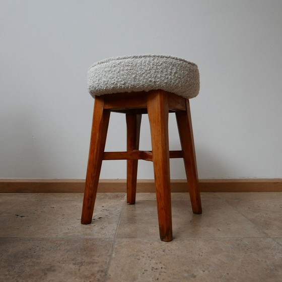 Image 1 of Pair of vintage X-base stools, England 1950