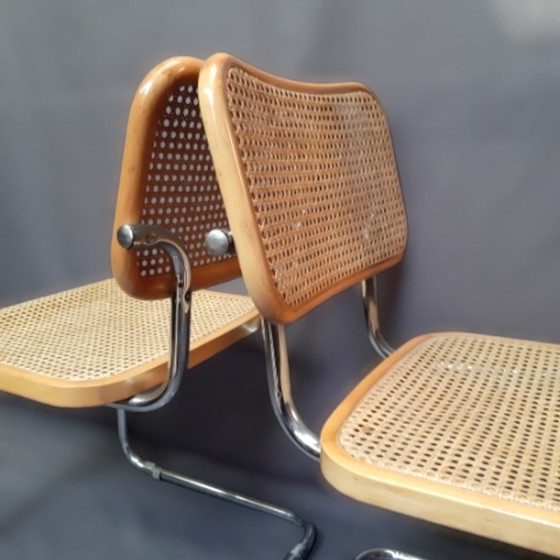 Image 1 of 2X Bauhaus Design Chairs, Italy 1980S