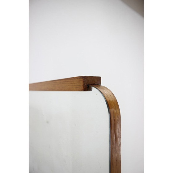 Image 1 of Toletta vintage in legno di quercia Bauhaus, Cecoslovacchia 1950