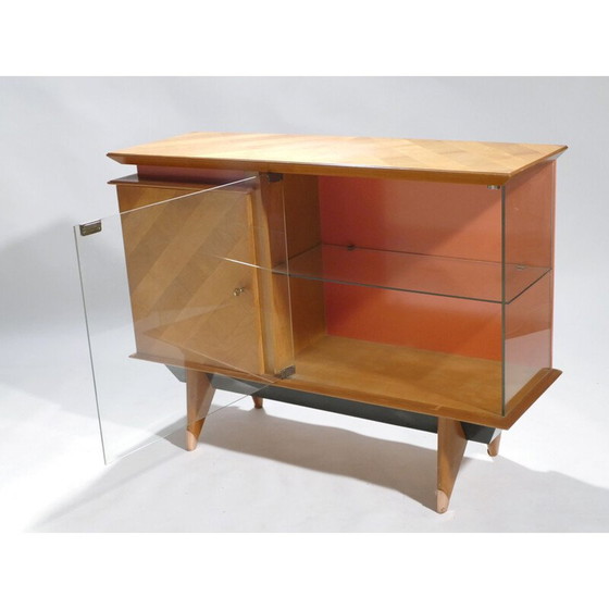 Image 1 of Little storage in cherrywood and glass - 1950s