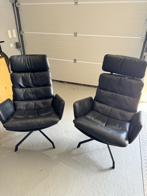 2x Van Valhal chair leather blue