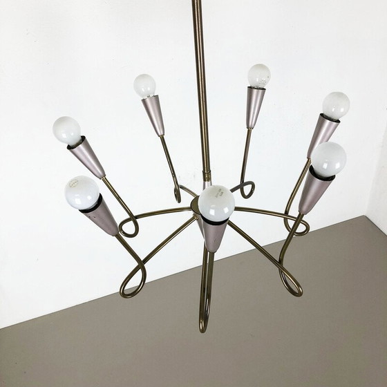 Image 1 of Lampadario vintage in ottone, Italia anni '50