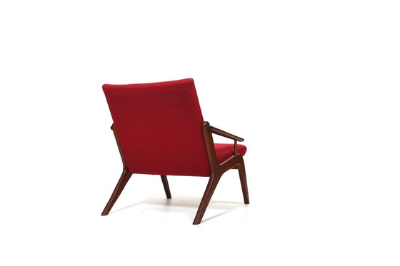 Image 1 of Chaise longue danoise du milieu du siècle en teck et laiton, années 1960