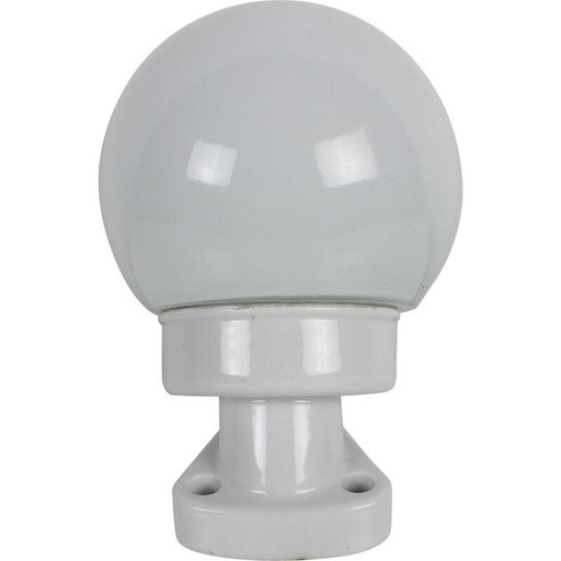 Vintage wall lamp in porcelain and opaline glass, Czechoslovakia 1960s