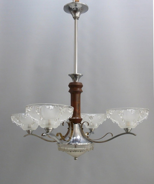 Ezan Art Déco chandelier, France around 1930