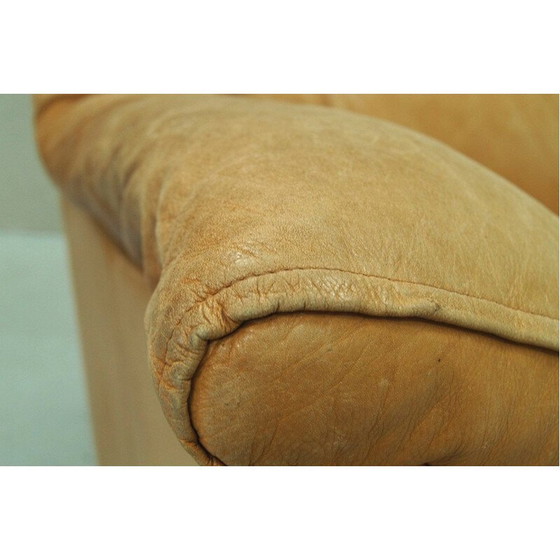 Image 1 of Vintage Swedish Aniline Leather Sofa from IRE AB Skillingaryd Mobel, 1970s