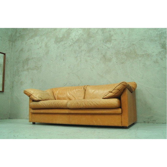 Image 1 of Vintage Swedish Aniline Leather Sofa from IRE AB Skillingaryd Mobel, 1970s