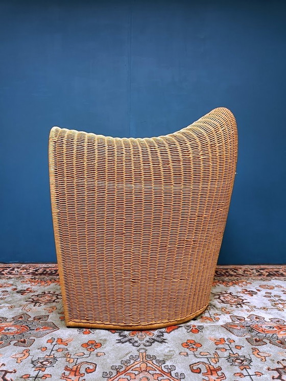 Image 1 of Vintage Rattan Armchair Italian Design