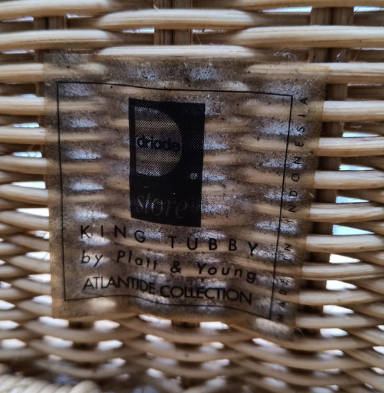 Image 1 of Vintage Rattan Armchair Italian Design