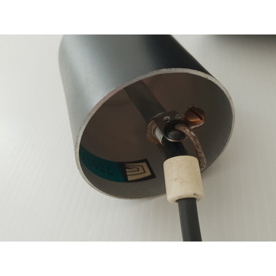 Image 1 of Pendant Vintage glass and steel 1960