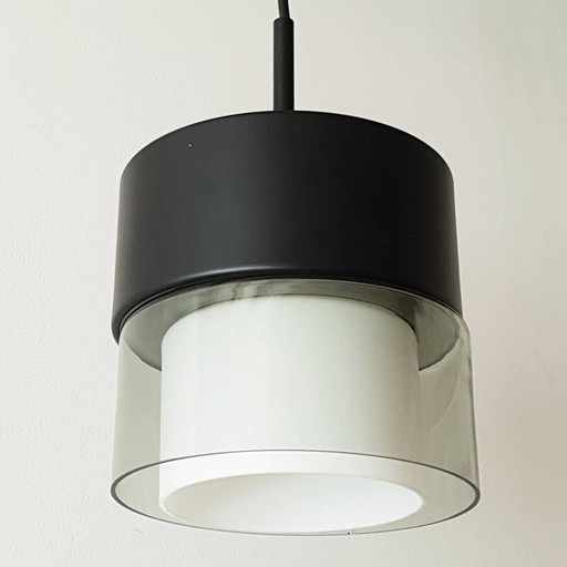 Pendant Vintage glass and steel 1960