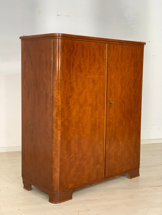 Image 1 of Armadio vintage in lino di metà secolo