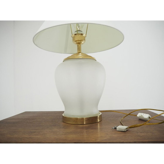 Image 1 of Mid century glass table lamp, Italy 1960