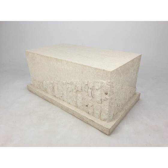 Image 1 of Tavolino da caffè vintage in pietra Mactan di Magnussen Ponte, 1980